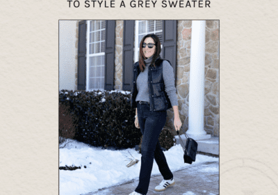 Then & Now: 5 Ways to Style a Grey Sweater